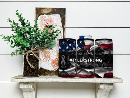 Guns #TylerStrong Cancer Awareness Koozies & Tumblers