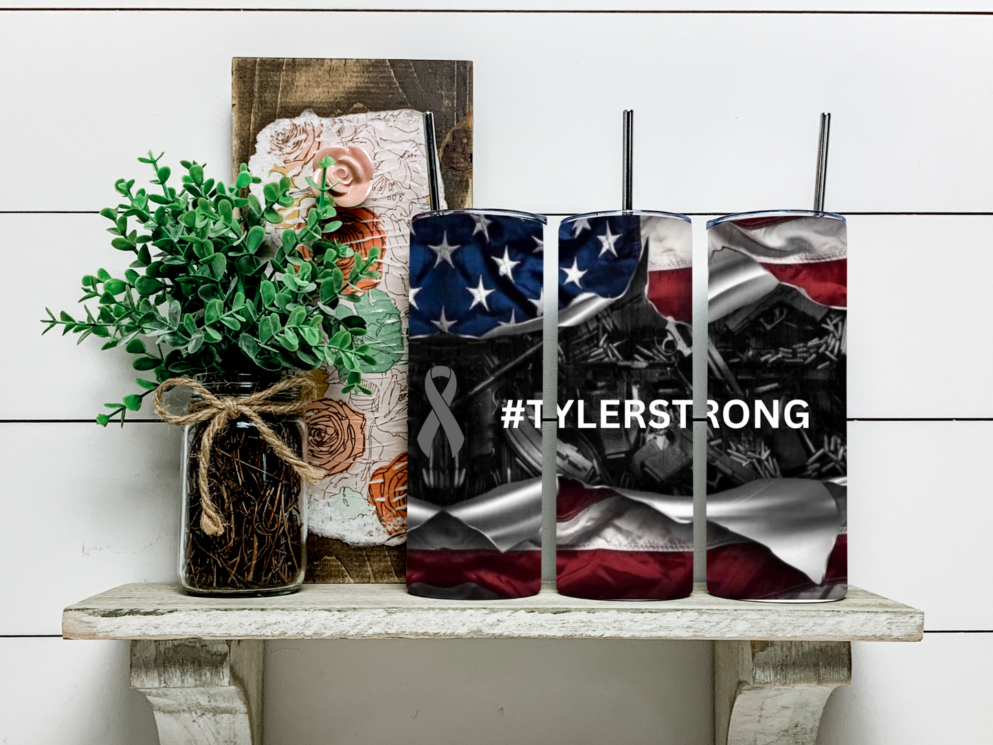 Guns #TylerStrong Cancer Awareness Koozies & Tumblers