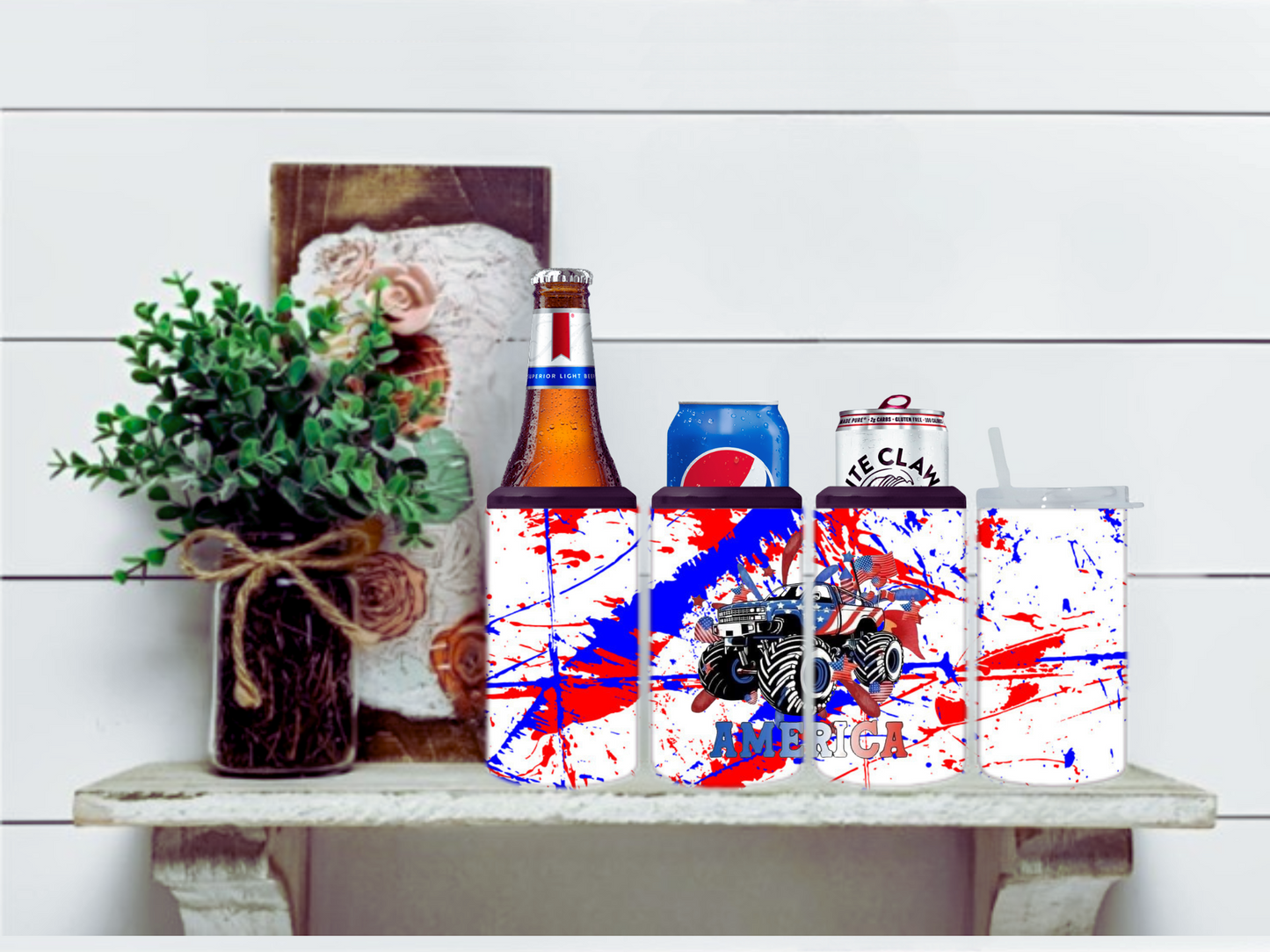 American Monster Truck 4 in 1 Koozie