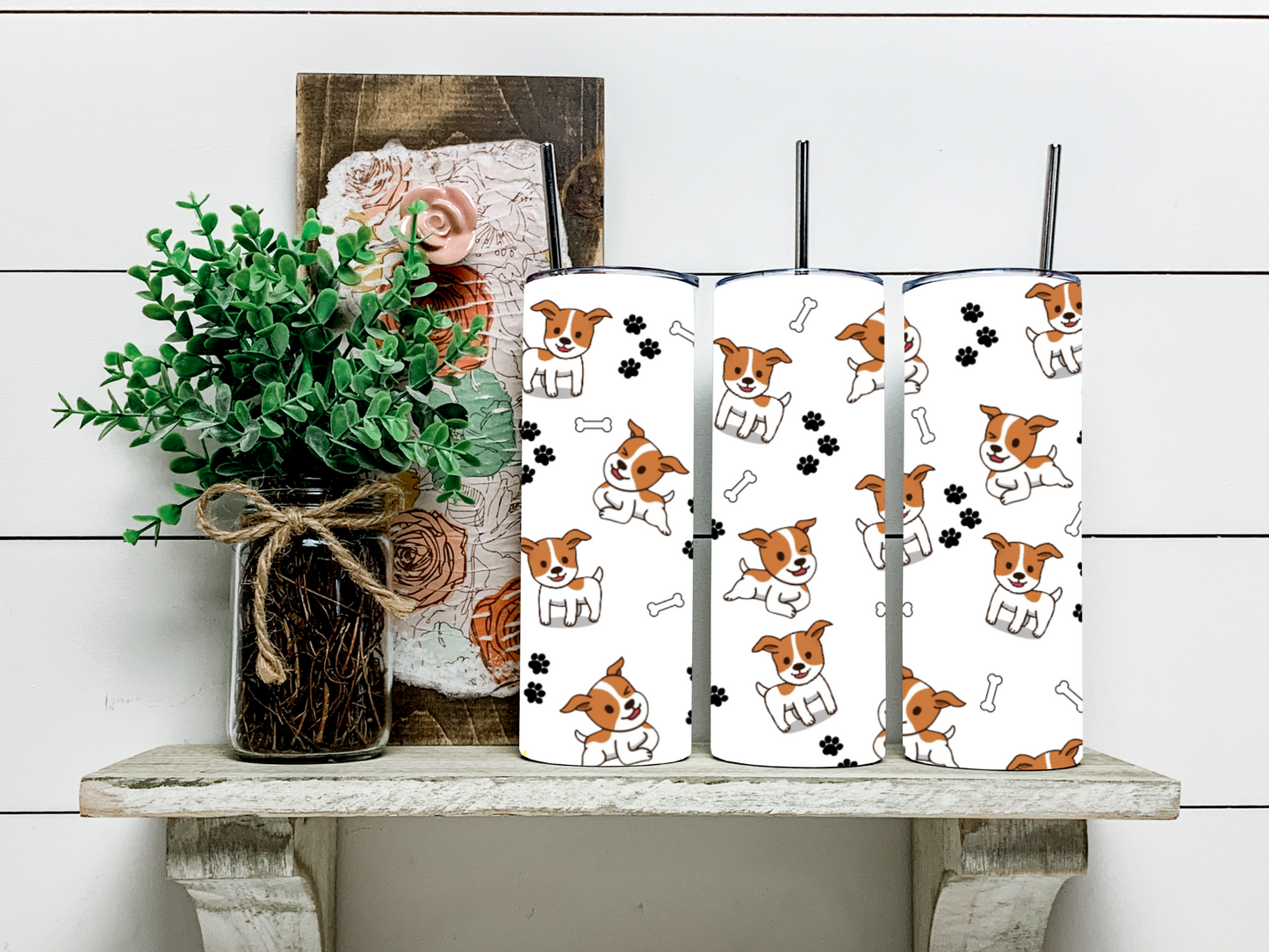 Jack Russell Skinny Tumbler