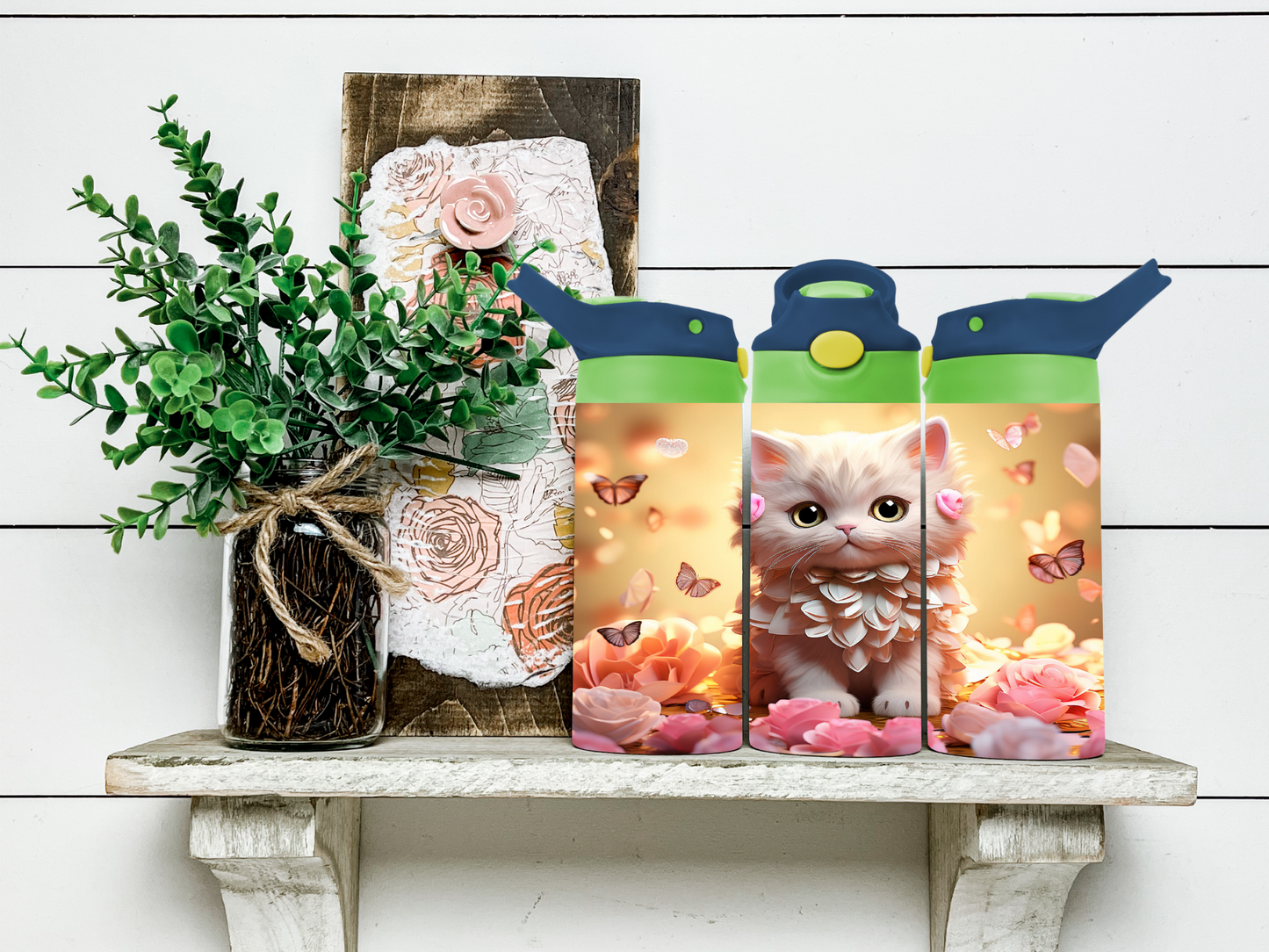 Kitten Magic Kids Water Bottle