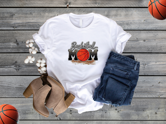 Basketball Mom Glitter Tee