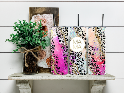 Marble Leopard Mama Tumbler