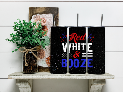 Red, White & Booze Skinny Tumbler