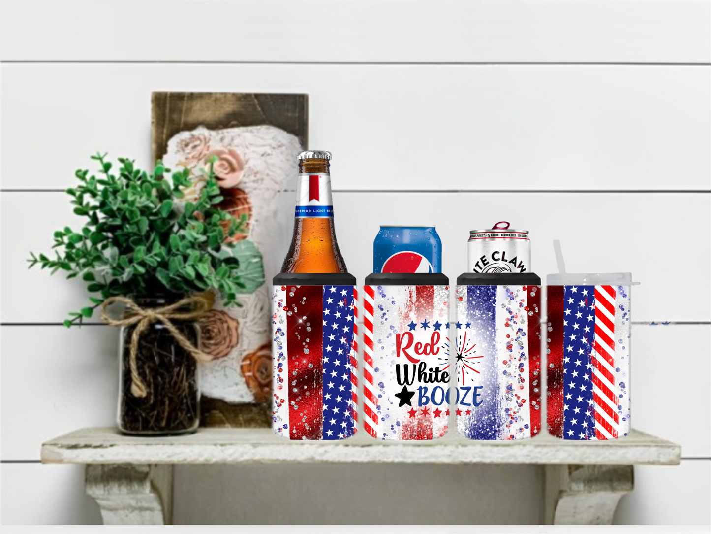 Red, White & B**ze 4 in 1 Koozie