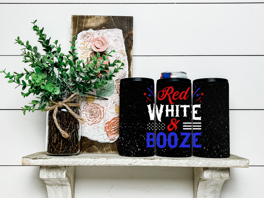 Red, White & B**ze Skinny Koozie Can Cooler